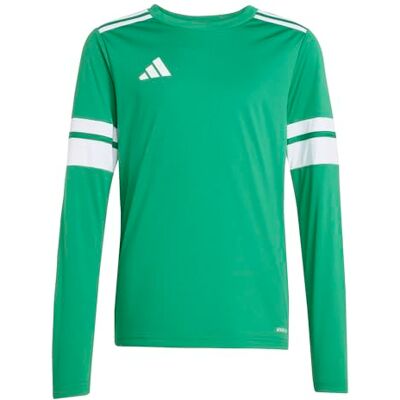 adidas unisex barn Squadra25 Jersey Long Sleeve Kids Shirt, team green/white, 9-10 Years adidas unisex barn Squadra25 Jersey Long Sleeve Kids Shirt, team green/white, 9-10 Years