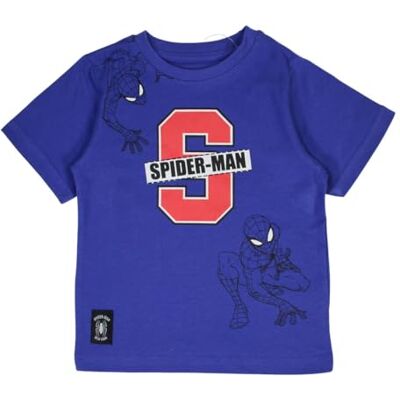 Disney Spiderman, T-shirt, pojke, flicka, (4–10 år), polo, linne, skjorta, tryck, kläder, unisex, barn, sport, andas, Marvel, modell SP S 52021697, S1-3A, lila, Färg: blå, 3 �r Disney Spiderman, T-shirt, pojke, flicka, (4–10 år), polo, linne, skjorta, tryck, kläder, unisex, barn, sport, andas, Marvel, modell SP S 52021697, S1-3A, lila, Färg: blå, 3 �r