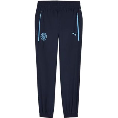 PUMA Manchester City FC Herr tech Träningsbyxor 25/26, Blå (Deep Navy x Team Light Blue), S PUMA Manchester City FC Herr tech Träningsbyxor 25/26, Blå (Deep Navy x Team Light Blue), S