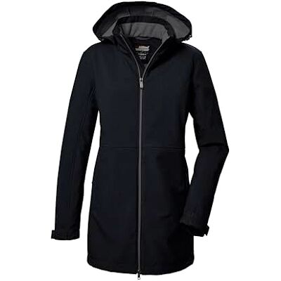 Killtec Dam Softshell Parka/softshelljacka med dragkedja huva KOW 95 WMN SFTSHLL PRK, svart, 44, 41803-000 Killtec Dam Softshell Parka/softshelljacka med dragkedja huva KOW 95 WMN SFTSHLL PRK, svart, 44, 41803-000