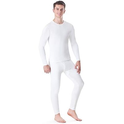 Rocky Termiska underkläder män Long Johns män termiska underkläder termiska herrars baslager herr termisk topp och botten set, Vitt, S Rocky Termiska underkläder män Long Johns män termiska underkläder termiska herrars baslager herr termisk topp och botten set, Vitt, S