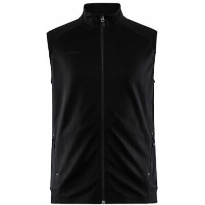 Craft ADV UNIFY VEST Herrväst M svart lätt väst herr av återvunnen polyester löparväst herr med krage 2 fickor herrväst utomhus, svart, M Craft ADV UNIFY VEST Herrväst M svart lätt väst herr av återvunnen polyester löparväst herr med krage 2 fickor herrväst utomhus, svart, M