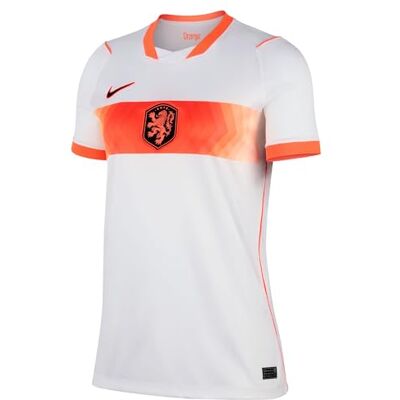 NIKE Nederländerna 2026 Utanför Dri-Fit replika fotbollströja för kvinnor, vit/hyper Crimson/svart, IB4589-100, XS NIKE Nederländerna 2026 Utanför Dri-Fit replika fotbollströja för kvinnor, vit/hyper Crimson/svart, IB4589-100, XS