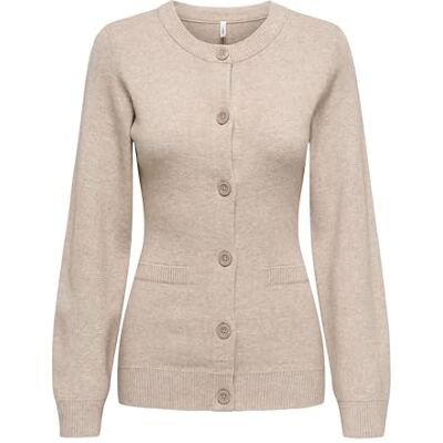 ONLY Onlkatia Ls Fitted Oneck cardigan Cc KNT, mocha meringue, XL ONLY Onlkatia Ls Fitted Oneck cardigan Cc KNT, mocha meringue, XL