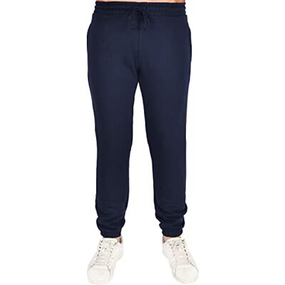 Sleepdown Slim Leg joggingunderdel casual byxor joggingbyxor gym ribbade manschetter fåll ficka elastisk midja, Marinblått Xsp, S Sleepdown Slim Leg joggingunderdel casual byxor joggingbyxor gym ribbade manschetter fåll ficka elastisk midja, Marinblått Xsp, S