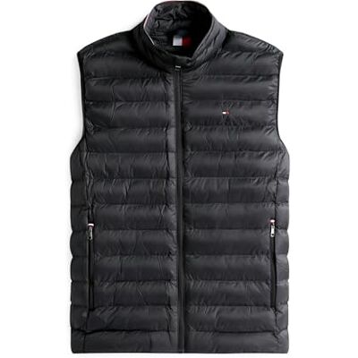 Tommy Hilfiger herr CORE PACKBAR ÅTERVINCLED VÄST MW0MW39989 väst, svart, S, svart (svart), S Tommy Hilfiger herr CORE PACKBAR ÅTERVINCLED VÄST MW0MW39989 väst, svart, S, svart (svart), S