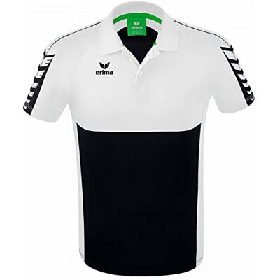 Erima Herr Six Wings sport pikétröja, Svart/vit, XXL Erima Herr Six Wings sport pikétröja, Svart/vit, XXL