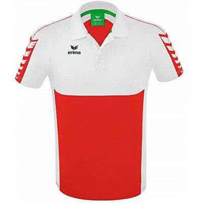 Erima Herr Six Wings sport pikétröja, röd/vit, M Erima Herr Six Wings sport pikétröja, röd/vit, M