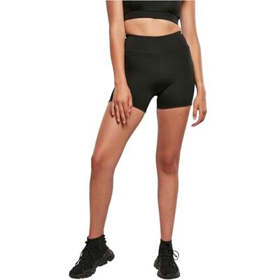 Urban Classics Damer damer återvunna hög midja cykel hot pants yoga shorts, svart, XL Urban Classics Damer damer återvunna hög midja cykel hot pants yoga shorts, svart, XL