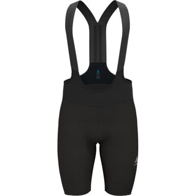Odlo Herr Zeroweight Chill hängslen shorts haklapp, svart, L Odlo Herr Zeroweight Chill hängslen shorts haklapp, svart, L