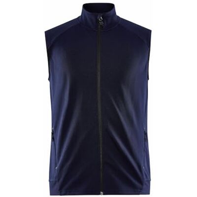 Craft ADV UNIFY VEST Herrväst S marinblå lätt väst herr av återvunnen polyester löparväst herr med krage 2 fickor herrväst utomhus, marinblå, S Craft ADV UNIFY VEST Herrväst S marinblå lätt väst herr av återvunnen polyester löparväst herr med krage 2 fickor herrväst utomhus, marinblå, S