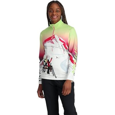 Spyder Sunset Zip T-Neck, dam, Lime Ice, L Spyder Sunset Zip T-Neck, dam, Lime Ice, L