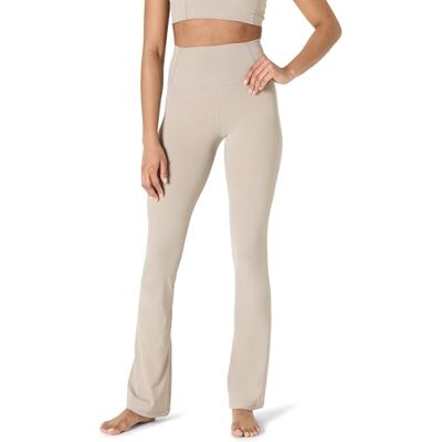 Amazon Essentials dam aktiv FormFlex fjäril mjuk hög midja bootcut 80 cm innersöm full längd yogabyxor leggings, Mullvadsbrunt, XXL Amazon Essentials dam aktiv FormFlex fjäril mjuk hög midja bootcut 80 cm innersöm full längd yogabyxor leggings, Mullvadsbrunt, XXL