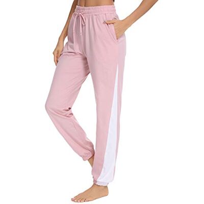 Doaraha joggingbyxor dam dragsko träningsbyxor säckiga överdimensionerade byxor sportbyxor med fickor, 1100#rosa, XL Doaraha joggingbyxor dam dragsko träningsbyxor säckiga överdimensionerade byxor sportbyxor med fickor, 1100#rosa, XL