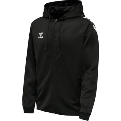hummel hmlCORE XK poly zip hood sweat, svart/svart, XL hummel hmlCORE XK poly zip hood sweat, svart/svart, XL