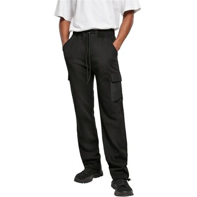Urban Classics Joggingbyxor för män med cargofickor, Commuter, sweatpants, sportbyxor för män i 2 färger, storlekar S–XXL, svart, M Urban Classics Joggingbyxor för män med cargofickor, Commuter, sweatpants, sportbyxor för män i 2 färger, storlekar S–XXL, svart, M