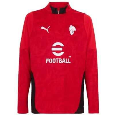 A.C. Milan 1/4 Zip Training Jersey, Racing Training Sweatshirt, Säsong 2025/2026, Officiell produkt, Vuxen, Röd, XXL A.C. Milan 1/4 Zip Training Jersey, Racing Training Sweatshirt, Säsong 2025/2026, Officiell produkt, Vuxen, Röd, XXL