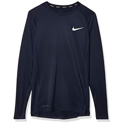 NIKE Män Pro långärmad topp Obsidian/vit 16-22 NIKE Män Pro långärmad topp Obsidian/vit 16-22
