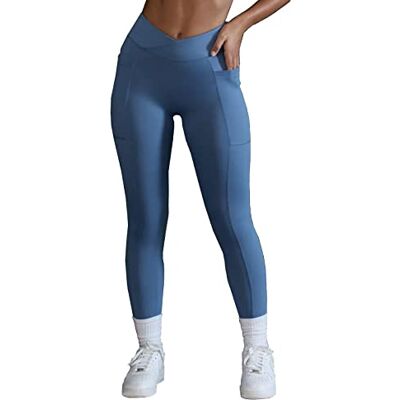 Little Hand Kvinnors anti-cellulit push up sportleggings hög midja rumplyft elastiska kompressionsbyxor sport yoga lång slim fit fitness leggings opaka scrunch rumpa träningsbyxor (F-blå, L), F-blå, L Little Hand Kvinnors anti-cellulit push up sportleggings hög midja rumplyft elastiska kompressionsbyxor sport yoga lång slim fit fitness leggings opaka scrunch rumpa träningsbyxor (F-blå, L), F-blå, L