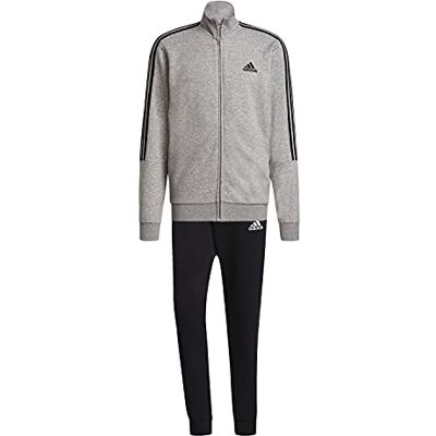 adidas Herr M 3s fot Tt träningsoverall, överdel: medium grå ljung/svart undersida: svart/vit, 7 EU adidas Herr M 3s fot Tt träningsoverall, överdel: medium grå ljung/svart undersida: svart/vit, 7 EU