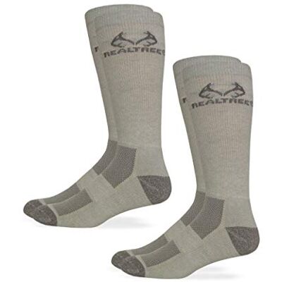Realtree mäns ultra-dri casual crew-strumpor Khaki L Realtree mäns ultra-dri casual crew-strumpor Khaki L