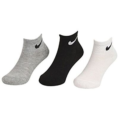 NIKE Basic No Show 3Pk Strumpor för barn, White/Dk Grey Heather, 4/5 År NIKE Basic No Show 3Pk Strumpor för barn, White/Dk Grey Heather, 4/5 År