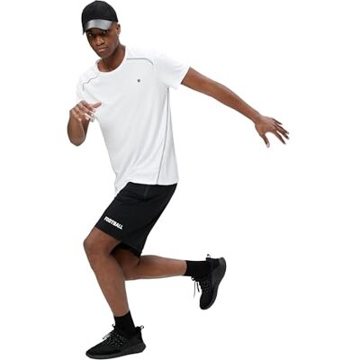 Koton Herr sport dragsko fotboll tryckt ficka detaljerade shorts, Svart (999), S Koton Herr sport dragsko fotboll tryckt ficka detaljerade shorts, Svart (999), S