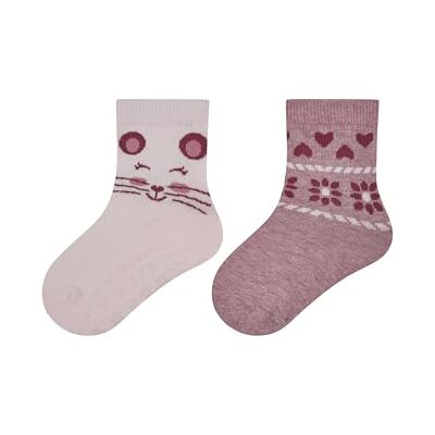 Sterntaler ABS-strumpor dubbelpack katt, ljusrosa, 23-24 EU Sterntaler ABS-strumpor dubbelpack katt, ljusrosa, 23-24 EU