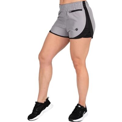 Gorilla Wear – Alice Shorts – svart – bodybuilding, sport, vardag, fritid, med logotyp, lätt och bekväm för optimal polyesterrörelse Gorilla Wear – Alice Shorts – svart – bodybuilding, sport, vardag, fritid, med logotyp, lätt och bekväm för optimal polyesterrörelse