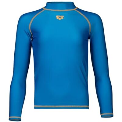 ARENA Pojkar barn grafiskt UV-skydd långärmad Rash Guard skjorta, Blå Kina, 128 ARENA Pojkar barn grafiskt UV-skydd långärmad Rash Guard skjorta, Blå Kina, 128