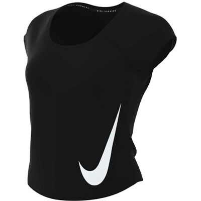 NIKE Tempo Swoosh Run Df Ss T-shirt, svart/vit/reflekterande silver/Wh, XL, Svart/vit/reflekterande silver/Wh, XL NIKE Tempo Swoosh Run Df Ss T-shirt, svart/vit/reflekterande silver/Wh, XL, Svart/vit/reflekterande silver/Wh, XL