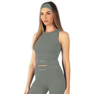 Carlheim Women's Serenita Active Collection Tank top, Stone Grey, Large Carlheim Women's Serenita Active Collection Tank top, Stone Grey, Large