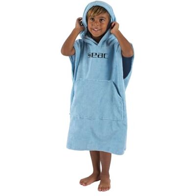 SEAC Junior mikrofiberponcho för barn Badrockhandduk med huva, super absorberande perfekt för hav, pool och vattensport SEAC Junior mikrofiberponcho för barn Badrockhandduk med huva, super absorberande perfekt för hav, pool och vattensport