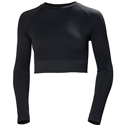 Helly Hansen W Allure Sömlös Crop Ls Top XL Svart Helly Hansen W Allure Sömlös Crop Ls Top XL Svart
