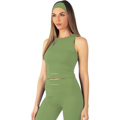 Carlheim Women's Serenita Active Collection Tank top, Olive, Small Carlheim Women's Serenita Active Collection Tank top, Olive, Small