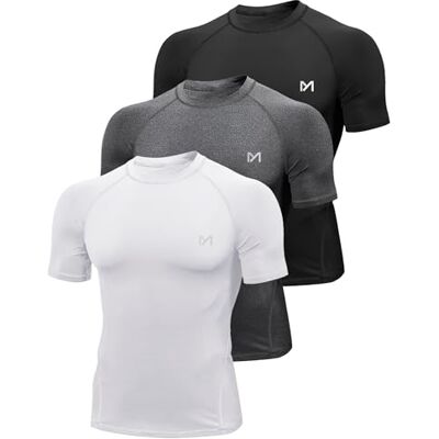 MEETYOO Kompressionströja herr, funktionell skjorta kort/långärmad fitnessskjorta män, sportskjorta, ventilerande löpartröja för löpning, jogging, sport, gym MEETYOO Kompressionströja herr, funktionell skjorta kort/långärmad fitnessskjorta män, sportskjorta, ventilerande löpartröja för löpning, jogging, sport, gym