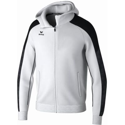 Erima EVO STAR träningsjacka med huva (1032408) unisex barn vit/svart, 164 Erima EVO STAR träningsjacka med huva (1032408) unisex barn vit/svart, 164