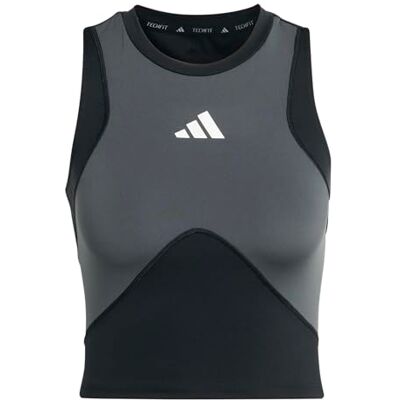 adidas dam Techfit Workout Color Block Tank Shirt, black/carbon, S adidas dam Techfit Workout Color Block Tank Shirt, black/carbon, S
