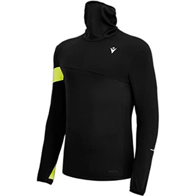 Macron herr Run Fcc Edgar hög hals topp man svart/Nyel Jersey, Svart-gul, M Macron herr Run Fcc Edgar hög hals topp man svart/Nyel Jersey, Svart-gul, M