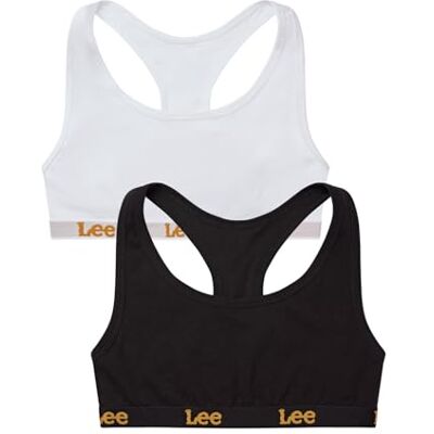 Lee dam magtröja i svart/vit med racerback stil tränings-bh, svart/vit, XS Lee dam magtröja i svart/vit med racerback stil tränings-bh, svart/vit, XS