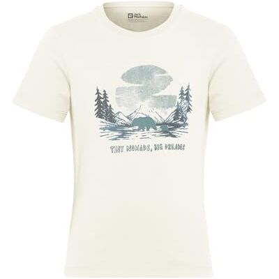 Jack Wolfskin Unisex barn grafisk bomull T barn t-shirt, Tryck bomull vit, 116 Jack Wolfskin Unisex barn grafisk bomull T barn t-shirt, Tryck bomull vit, 116