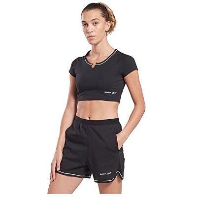 Reebok Dam, Identitet, Crop T-shirt, Blå, L, BLÅ, M Reebok Dam, Identitet, Crop T-shirt, Blå, L, BLÅ, M