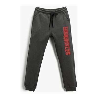 Koton pojkars tryckta joggingbyxor elastisk midja, Antracit (045), 5-6 År Koton pojkars tryckta joggingbyxor elastisk midja, Antracit (045), 5-6 År