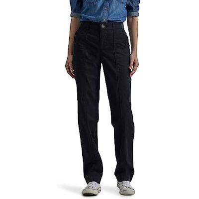 Lee Women's Ultra Lux Comfort with Flex-to-Go Utility Pant Unionall Black 12 Lee Women's Ultra Lux Comfort with Flex-to-Go Utility Pant Unionall Black 12