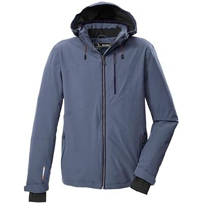 Killtec Utomhusjacka för män med dragkedja huva och snöfall KSW 24 MN SKI JCKT, stål, 3XL, 43429-000 Killtec Utomhusjacka för män med dragkedja huva och snöfall KSW 24 MN SKI JCKT, stål, 3XL, 43429-000