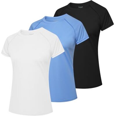 MEETWEE Surfing Sweatshirt Kvinnlig Rash Guard Ultraviolett Sweatshirt UPF 50 Badväst Kortärmad Simtröja Simtröja, Blå + svart + vit, M MEETWEE Surfing Sweatshirt Kvinnlig Rash Guard Ultraviolett Sweatshirt UPF 50 Badväst Kortärmad Simtröja Simtröja, Blå + svart + vit, M