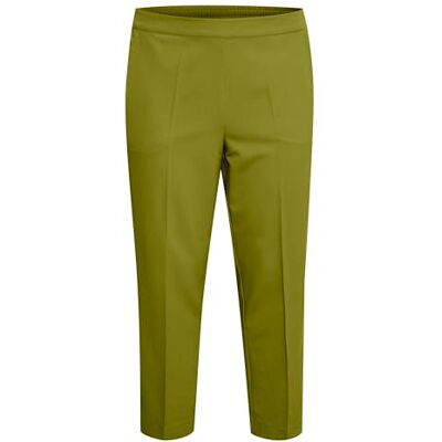 Kaffe Curve Plusstorlek byxor för dam beskurna längd elastiska midjefickor KCsakira byxor dam, Calla Green, 46 stor Kaffe Curve Plusstorlek byxor för dam beskurna längd elastiska midjefickor KCsakira byxor dam, Calla Green, 46 stor