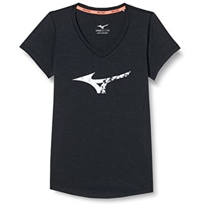 Mizuno Damer Impulse Core Rb T-shirt, svart, XL Mizuno Damer Impulse Core Rb T-shirt, svart, XL
