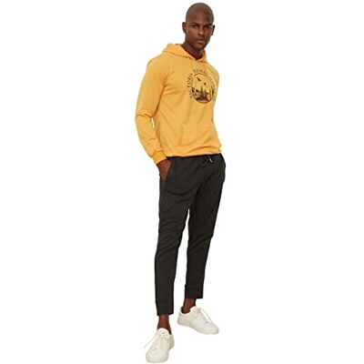 Trendyol Herr Antracit herr Beli Rubber tryckt tracksuit sweatpants, antracit, XL Trendyol Herr Antracit herr Beli Rubber tryckt tracksuit sweatpants, antracit, XL