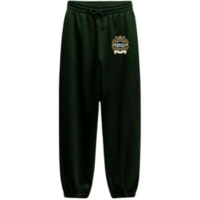 AMERICAN COLLEGE USA Chinos joggingbyxor sport varma kläder blandade män och kvinnor casual modell ACJOGW5 mörkgrön S, Färg: grön, S AMERICAN COLLEGE USA Chinos joggingbyxor sport varma kläder blandade män och kvinnor casual modell ACJOGW5 mörkgrön S, Färg: grön, S